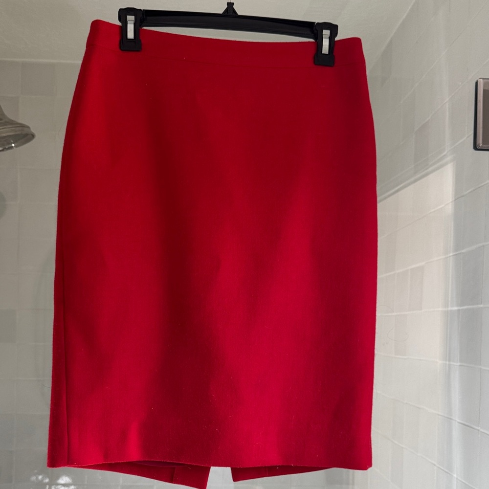 J. Crew Factory Red Pencil Skirt
